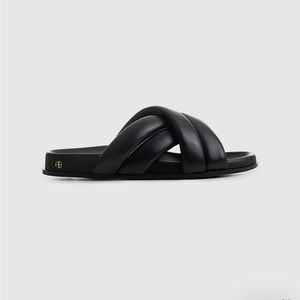 ANINE BING - Lizzy slides, Black, Size 39. Gently worn, excellent condition
